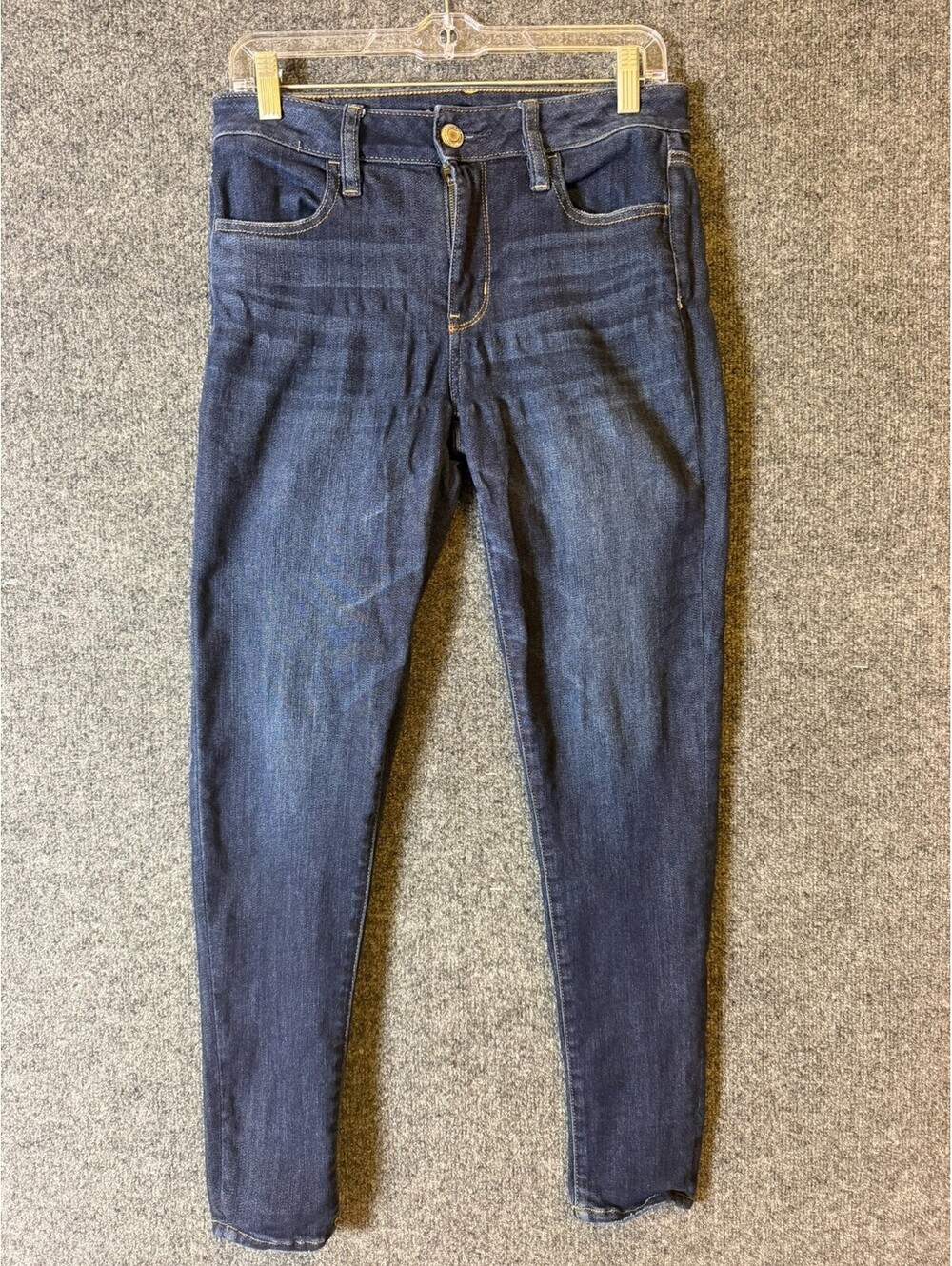 American Eagle Womens Jeans Next Level Stretch Dark Wash Skinny Denim Pants 4